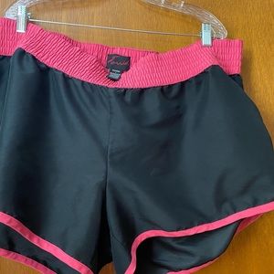 Torrid black with pink trim swim shorts